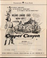 1y651 COPPER CANYON pressbook '50 Ray Milland, Macdonald Carey & sexy cowgirl Hedy Lamarr!