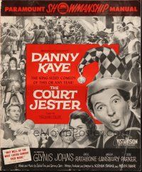 1y659 COURT JESTER pressbook '55 wacky Danny Kaye, Basil Rathbone, comedy classic!