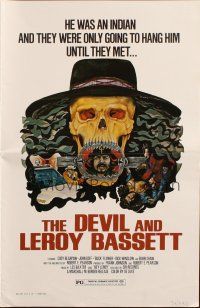 1y679 DEVIL & LEROY BASSETT pressbook '73 they were only going to hang him, wild horror art!