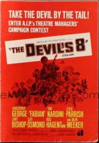 1y680 DEVIL'S EIGHT pressbook '69 Christopher George, Fabian, they had a skill for violence!