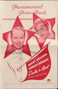 1y692 EARLY TO BED pressbook '36 Mary Boland, Charlie Ruggles sleepwalks!