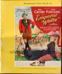 1y699 EMPEROR WALTZ pressbook '48 great images of Bing Crosby & Joan Fontaine!
