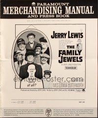 1y709 FAMILY JEWELS pressbook '65 Jerry Lewis is seven times nuttier in seven roles, wacky images!