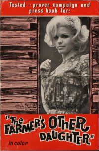 1y710 FARMER'S OTHER DAUGHTER pressbook '65 sexy peephole image, what her sister won't do SHE WILL!