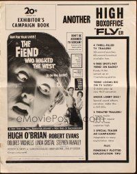 1y714 FIEND WHO WALKED THE WEST pressbook '58 don't turn your back on the killer w/the baby face!