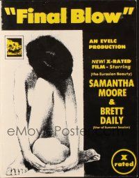 1y717 FINAL BLOW pressbook '70 starring sexy Samantha Moore, the Eurasian Beauty!