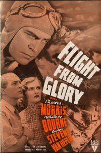 1y728 FLIGHT FROM GLORY pressbook '37 pilot Chester Morris, Van Heflin, Whitney Bourne