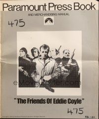 1y744 FRIENDS OF EDDIE COYLE pressbook '73 Robert Mitchum lives in a violent, dangerous world!