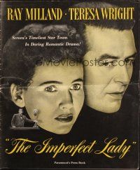 1y831 IMPERFECT LADY pressbook '46 Ray Milland & Teresa Wright, romance & suspense!