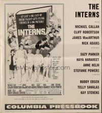 1y832 INTERNS pressbook '62 Michael Callan, Cliff Robertson, art by Howard Terpning!