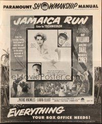 1y838 JAMAICA RUN pressbook '53 Ray Milland, sexy Arlene Dahl & Wendell Corey in the Caribbean!
