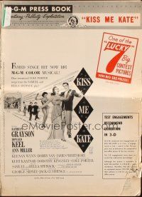 1y847 KISS ME KATE pressbook '53 great image of Howard Keel spanking Kathryn Grayson,sexy Ann Miller