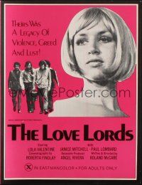 1y865 LOVE LORDS pressbook '60s sexy Lola Valentine in a legacy of violence, greed, and lust!