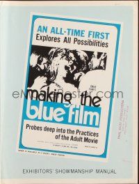 1y870 MAKING THE BLUE FILM pressbook '71 probes deep into the practices of the adult movie!
