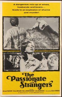 1y907 PASSIONATE STRANGERS pressbook '66 a dangerous mix-up of wives, husbands & lovers!