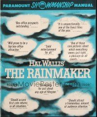 1y924 RAINMAKER pressbook '56 Burt Lancaster & Katharine Hepburn, great western images!