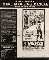 1y985 WACO pressbook '66 Howard Keel came to steal a town & take sexy Jane Russell!