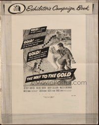 1y989 WAY TO THE GOLD pressbook '57 Jeffrey Hunter & Sheree North in the peaks of mighty Colorado!
