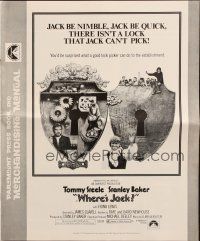 1y992 WHERE'S JACK pressbook '69 Tommy Steele, Stanley Baker, there isn't a lock he can't pick!
