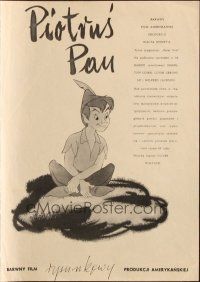 1y244 PETER PAN Polish program '60 Disney classic fantasy cartoon, different!