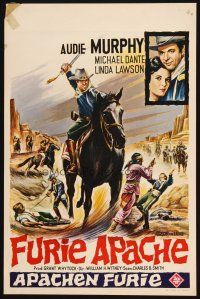 1z513 APACHE RIFLES Belgian '64 Audie Murphy vowed to stop the bloodshed of two warring nations!