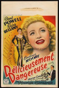 1z558 DELIGHTFULLY DANGEROUS Belgian '45 sexy Constance Moore is a slick chick lady of burlesque!