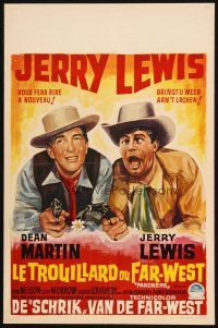 1z675 PARDNERS Belgian '56 great image of wacky cowboys Jerry Lewis & Dean Martin!