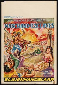 1z712 SLAVE MERCHANTS Belgian '64 Kirk Morris, Michele Girardon, sexy sword & sandal artwork!
