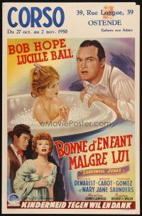 1z715 SORROWFUL JONES Belgian '49 wacky art of Bob Hope, Lucille Ball, funnier than the Paleface!