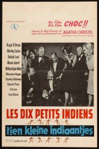 1z735 TEN LITTLE INDIANS Belgian '66 Hugh O'Brian, Fabian, Leo Genn, sexy Shirley Eaton!