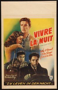 1z736 THEY LIVE BY NIGHT Belgian '48 Nicholas Ray noir classic, Farley Granger, Cathy O'Donnell