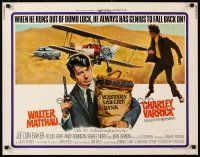 1z080 CHARLEY VARRICK 1/2sh '73 Walter Matthau in Don Siegel crime classic!