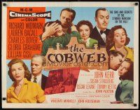 1z091 COBWEB style B 1/2sh '55 Widmark, Lauren Bacall, Charles Boyer, Gloria Grahame, Lillian Gish!