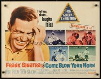 1z093 COME BLOW YOUR HORN 1/2sh '63 close up of laughing Frank Sinatra, from Neil Simon's play!