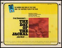 1z108 DAY OF THE JACKAL 1/2sh '73 Fred Zinnemann assassination classic, master killer Edward Fox!