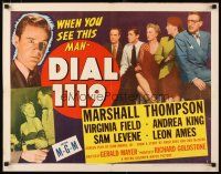 1z116 DIAL 1119 style B 1/2sh '50 sexy Virginia Field, Marshall Thompson, film noir!