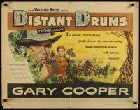 1z120 DISTANT DRUMS 1/2sh '51 different c/u of Gary Cooper with knife in the Florida Everglades!
