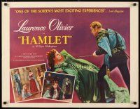 1z173 HAMLET style B 1/2sh R53 Laurence Olivier in William Shakespeare classic, Best Picture winner!