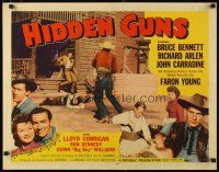 1z178 HIDDEN GUNS style A 1/2sh '56 Bruce Bennett, Richard Arlen, John Carradine, Faron Young!