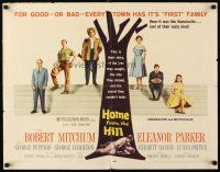 1z183 HOME FROM THE HILL style B 1/2sh '60 art of Robert Mitchum, Eleanor Parker & George Peppard!