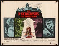 1z187 HOUSE THAT DRIPPED BLOOD int'l 1/2sh '71 Christopher Lee, Vampires! Voodoo! Vixens!