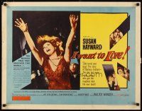 1z195 I WANT TO LIVE style A 1/2sh '58 Susan Hayward as Graham, a party girl convicted of murder!