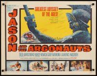 1z213 JASON & THE ARGONAUTS 1/2sh '63 great special fx by Ray Harryhausen, cool art of colossus!