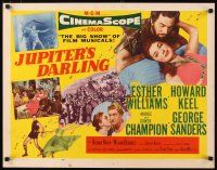 1z219 JUPITER'S DARLING style A 1/2sh '55 Esther Williams, Howard Keel, Marge & Gower Champion