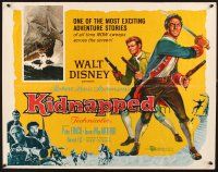 1z224 KIDNAPPED 1/2sh '60 Walt Disney, art of swashbucklers Peter Finch & James MacArthur!