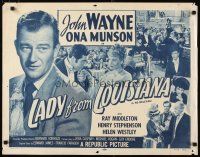 1z233 LADY FROM LOUISIANA 1/2sh R53 John Wayne, New Orleans Mardi Gras riverboat gambling!