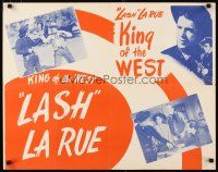 1z239 LASH LA RUE stock 1/2sh '50s wonderful images of Lash La Rue in action!