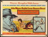 1z247 LEGEND OF THE LOST style A 1/2sh '57 art of adventurer John Wayne & sexiest Sophia Loren!