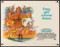 1z251 LIFEGUARD 1/2sh '76 art of barechested Sam Elliot with sexy beach babes by Roger Huyssen!