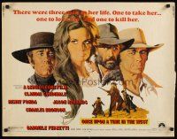1z322 ONCE UPON A TIME IN THE WEST 1/2sh '69 Leone, art of Cardinale, Fonda, Bronson & Robards!